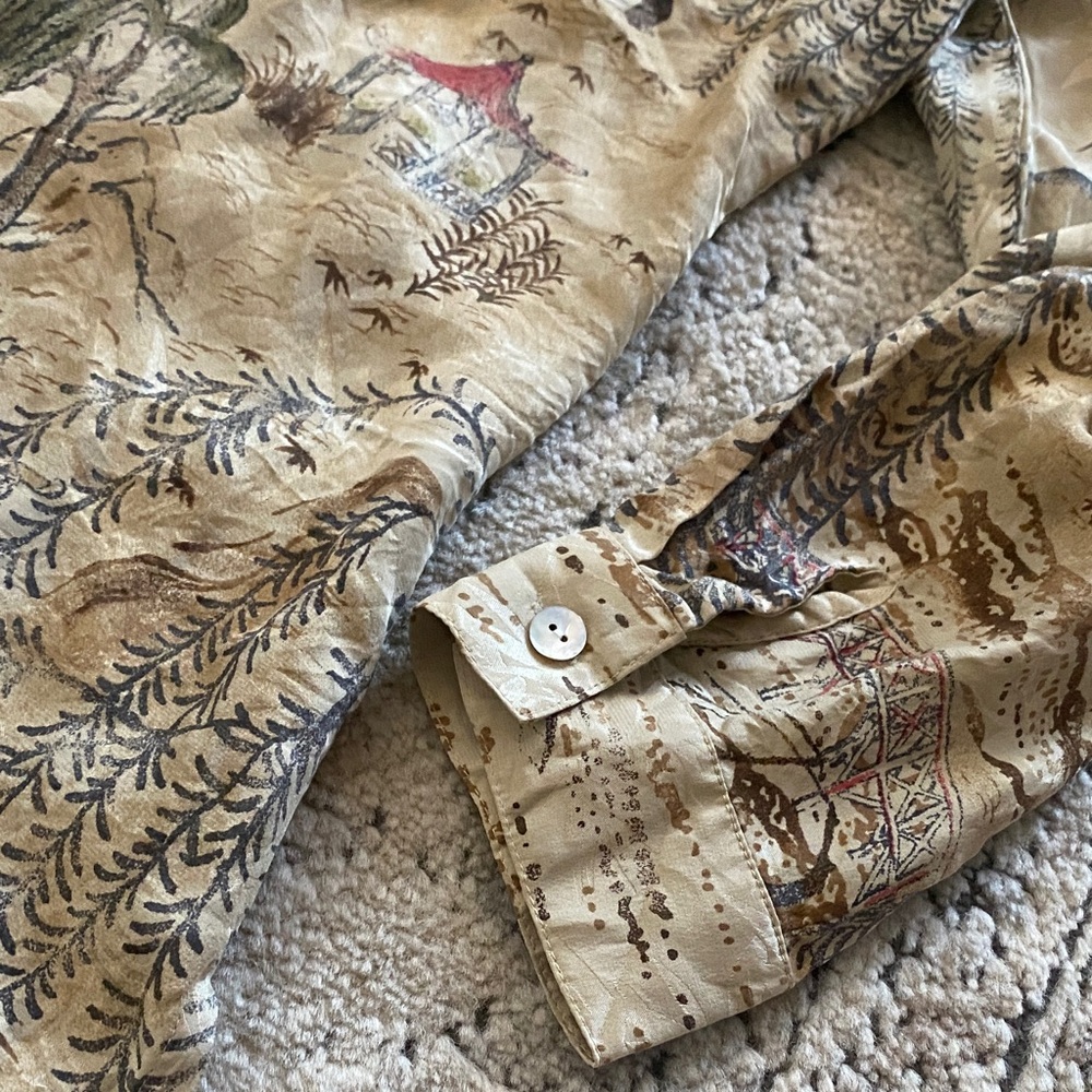 Chicos Silk Button Down Shirt - image 3